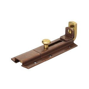 Задвижка дверная ALDEGHI под навесной замок OB антич. бронза, длина 200 мм