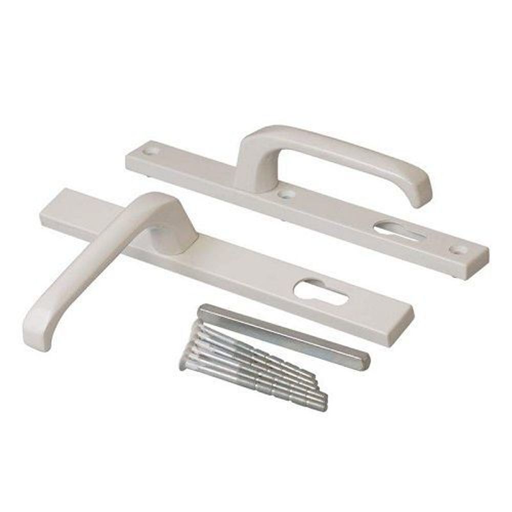 Нажимной гарнитур WDP 25/92 с возвратной ручкой, белый (RAL 9016)