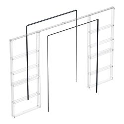 Комплект для обрамления пенала двухстворчатой двери ARMADILLO Comfort - PENAL 1800/2900 BL /60821/