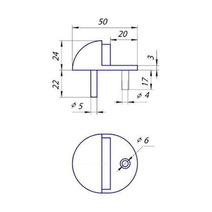 Упор дверной APECS DS-0002 AC медь