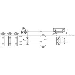 Доводчик дверной NOTEDO DC-090 silver серебро (60-130 кг)