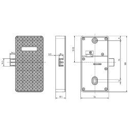 Замок мебельный электронный DL-1665 ключ синий