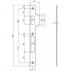 Ответная планка APECS BP-2801 G золото