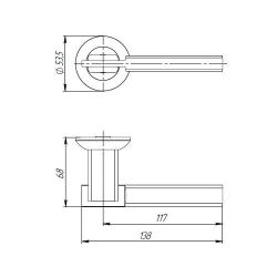 Ручка раздельная PUNTO CITY TL размеры