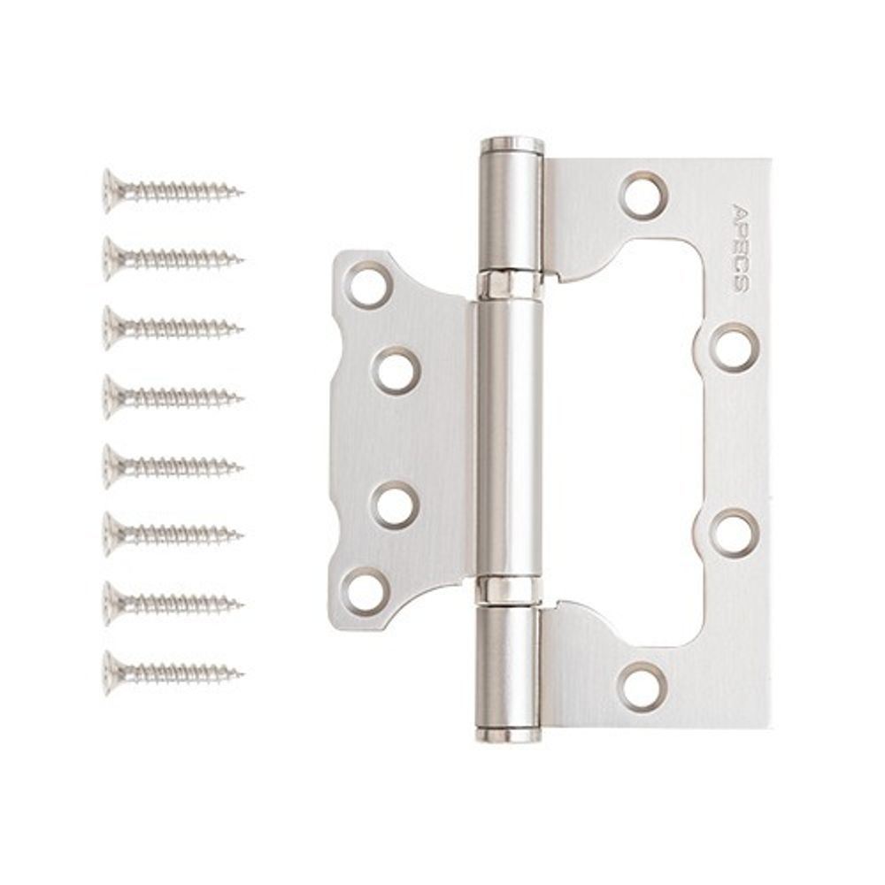 Петля дверная накладная APECS 100х75х2,5-B2 Steel NISM супер. мат.никель (1шт)