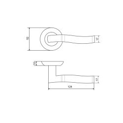 Ручка раздельная VETTORE R07.051 SN/CP мат.никель/хром