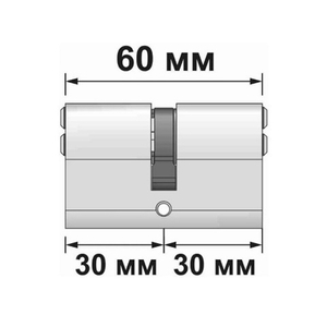 Цилиндровый механизм НОРА-М STD Z ЛП-60 (30-30) черный