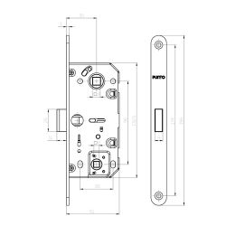 Защелка врезная магнитная PUNTO ML96WC-35 AL алюминий /63617/