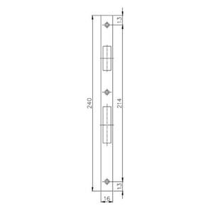 Ответная планка KALE KILIT 153P-16NP-PB хром