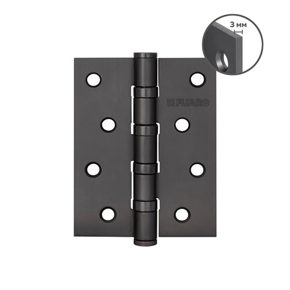 Петля дверная универсальная FUARO HEAVY IN4400U 100х75х3 мм GR графит