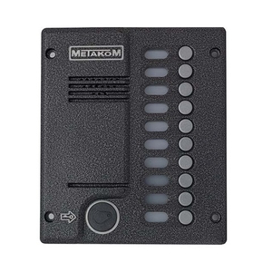 Блок вызова МЕТАКОМ МК10.2-TM4EVN на 10 абонентов, встроенный контроллер Touch-Memory