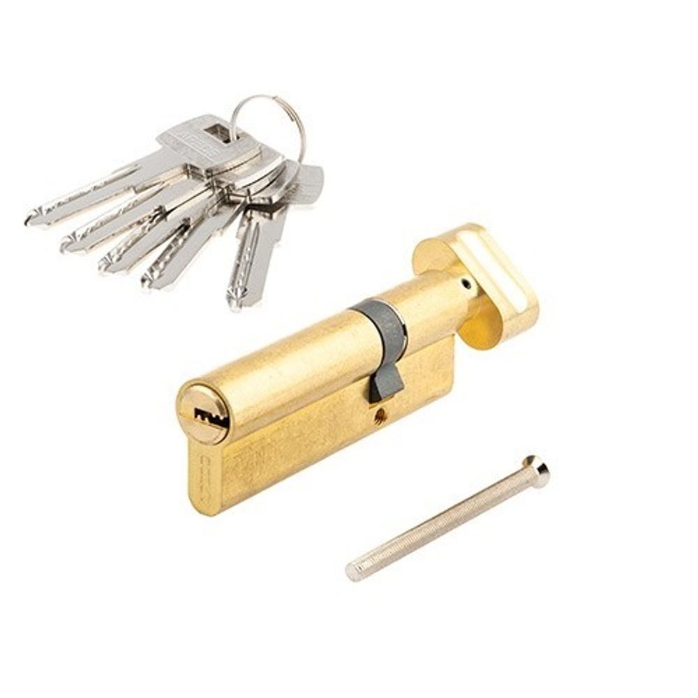 Цилиндровый механизм с вертушкой APECS SM-90 (30C/60)-C G золото