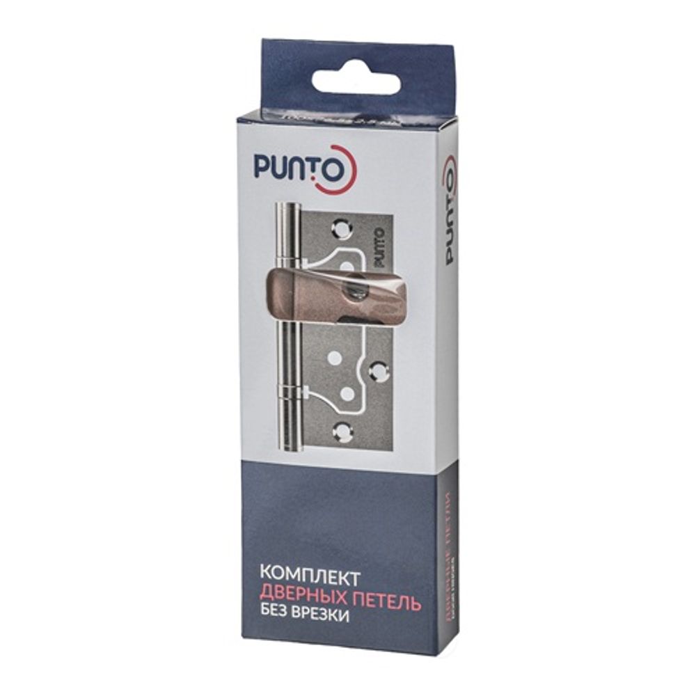 Петля универсальная без врезки PUNTO 200-2B 100x2,5 GM оружейная сталь /64011/ (1 шт)