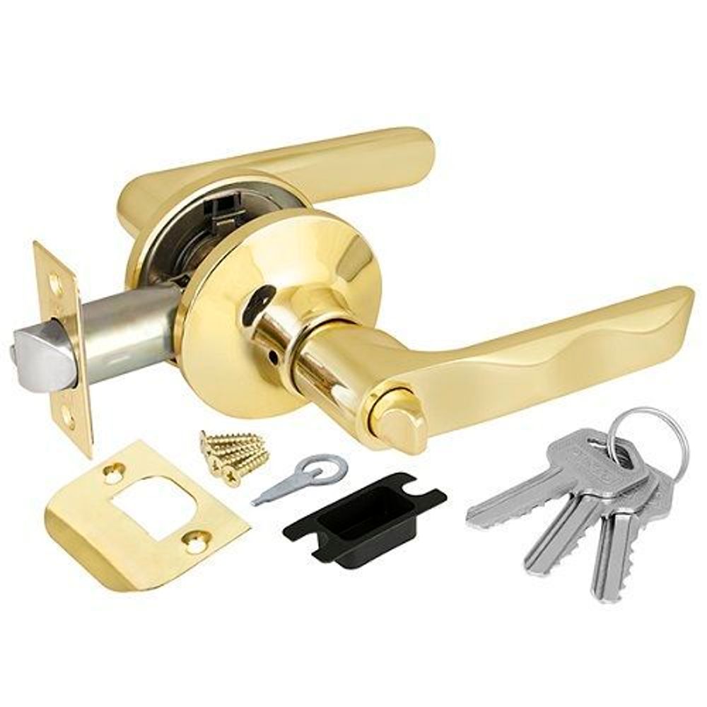 Ручка защелка PUNTO 6024 PB-E (кл./фик.) золото /36823/