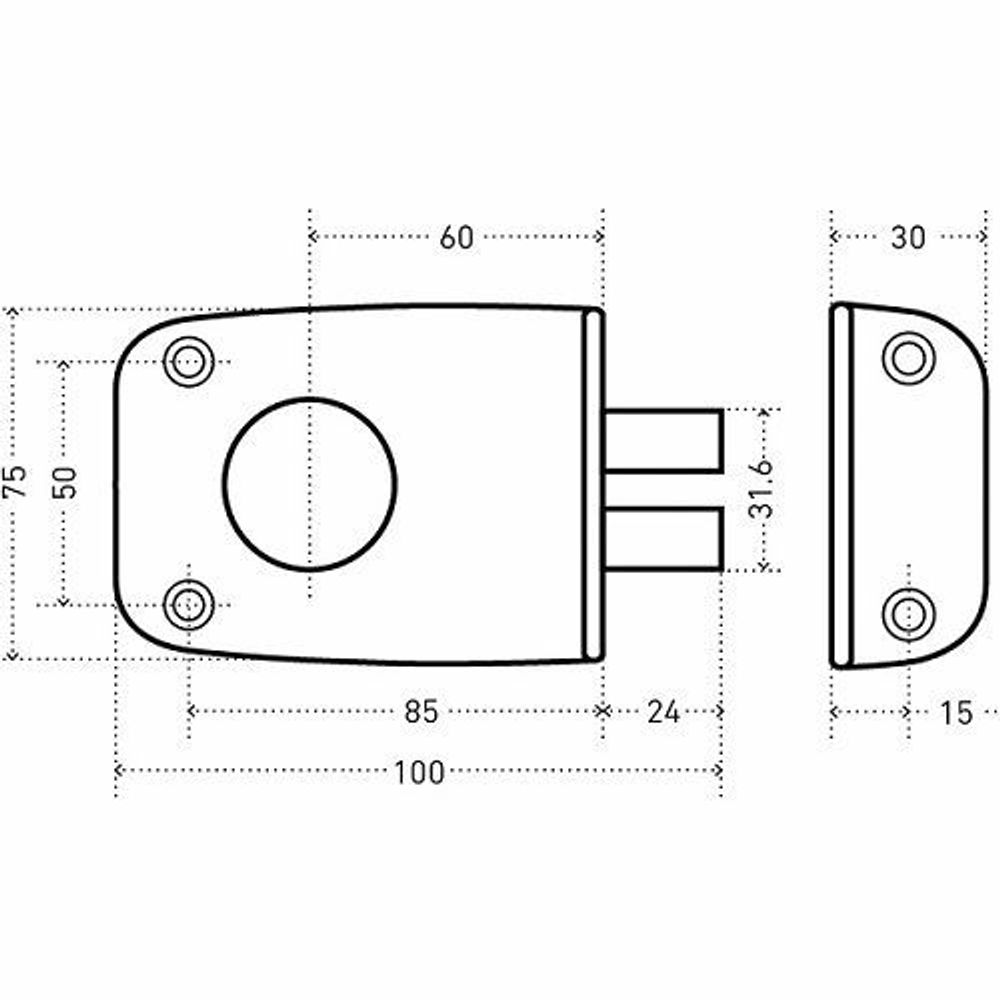 Замок накладной АЛЛЮР ЗН1-1 К3