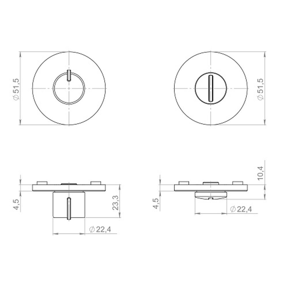Ручка поворотная ARMADILLO BK6.R.YM BL-26 черный /62229/