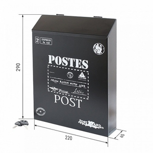 Ящик почтовый АЛЛЮР №3010 черный