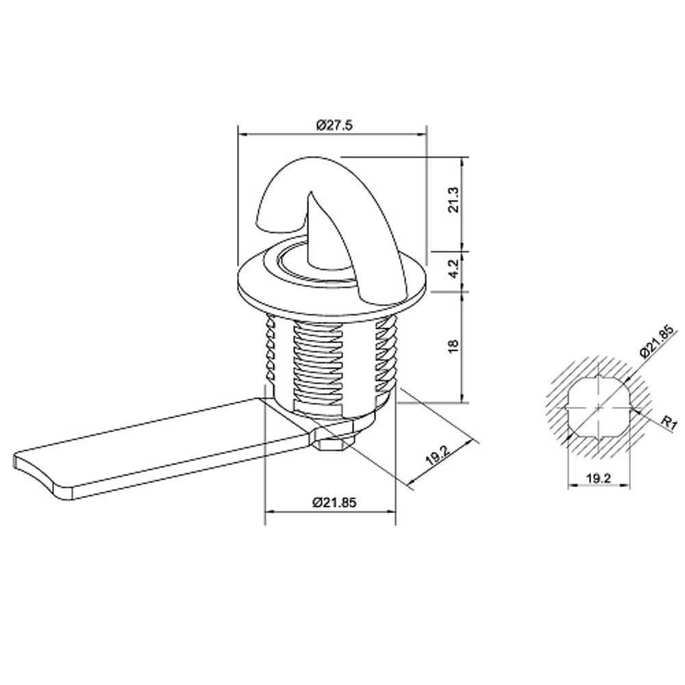 Замок ЗП 407 ручка защищен от проникновения воды и влаги