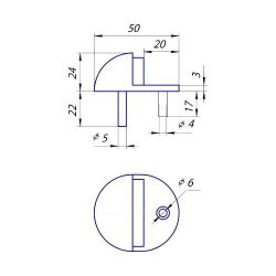 Упор дверной APECS DS-0002 AB бронза