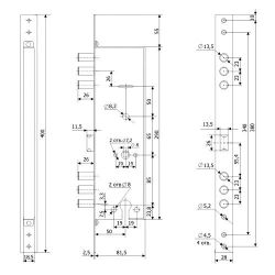 Замок врезной ГАРДИАН ЗВ 15.12 (2 в 1) 4 кл/28055/