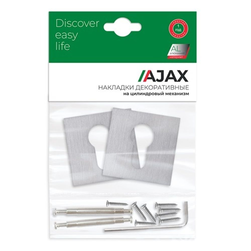 Накладка под цилиндр AJAX ET JS SSC-16 сатин.хром /48271/