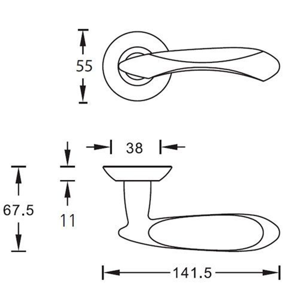 Ручка дверная ARCHIE S010 61HH
