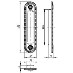 Ручка для раздвижных дверей ARMADILLO SH010/CL OB-13 антич.бронза /33765/
