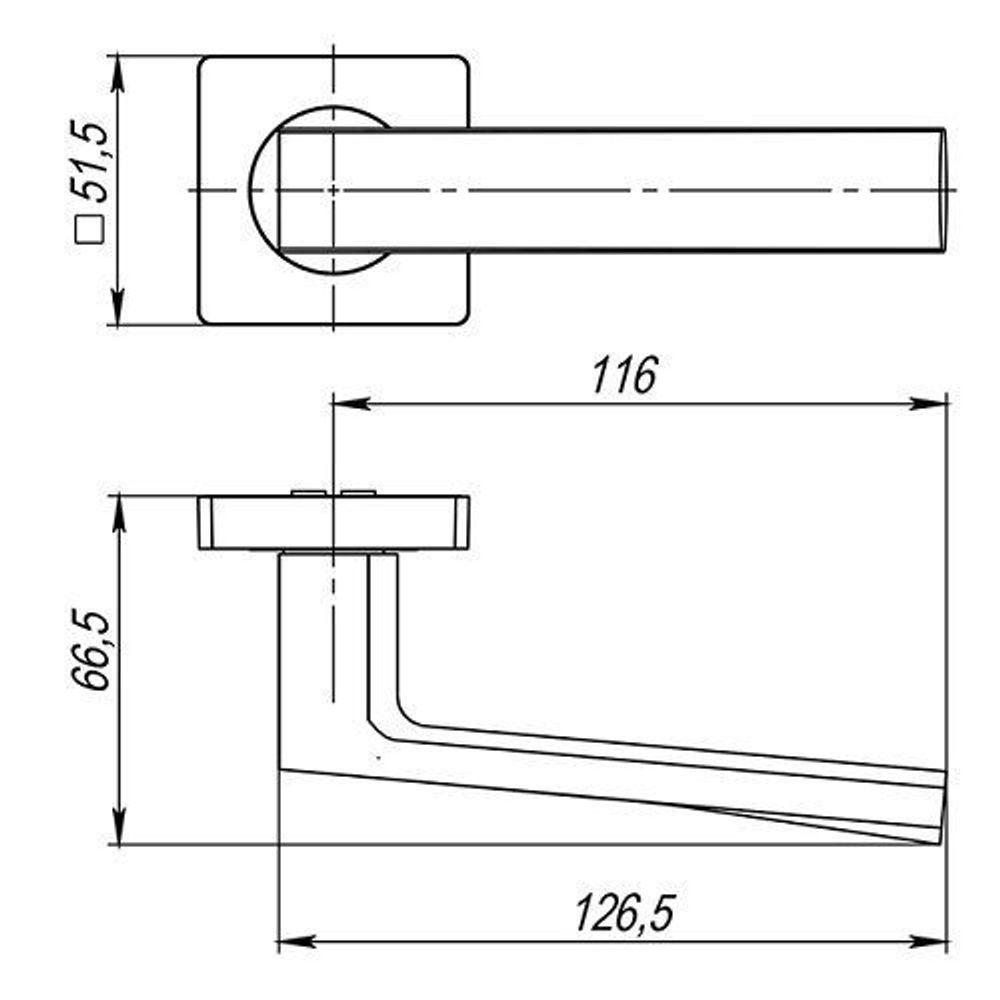 Ручка раздельная AJAX ERGO JK SN/CP-3 мат.никель/хром /41399/