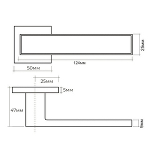 Ручка раздельная ABRISS R50.120 CP/MBP хром/черный матовый