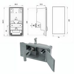 Замок с "Т"-образной ручкой для трансформаторов и кабин EZ 018
