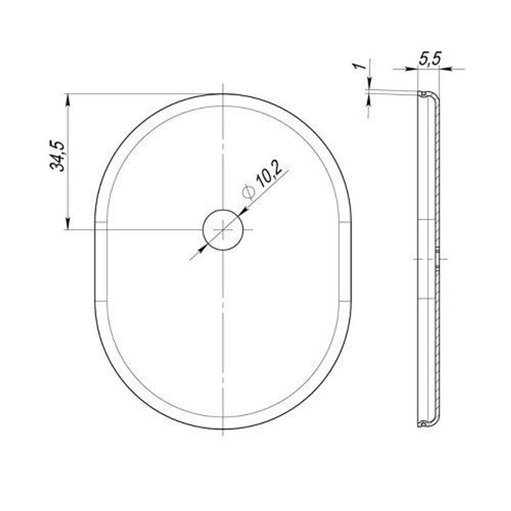 Декоративная накладка под шток FUARO ESC 474 SG мат.золото /27937/ (1 шт)
