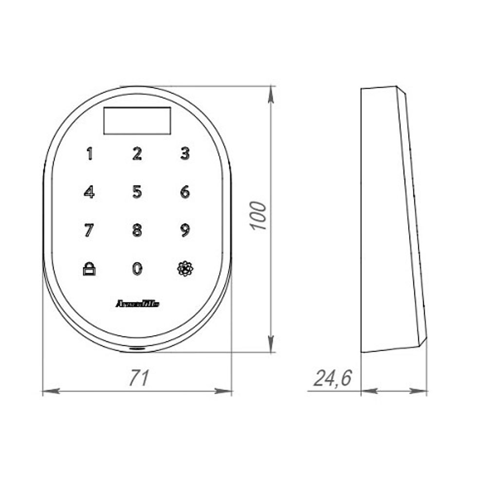 Кодовая панель ARMADILLO CD.RT01.03 BL черный /43335/