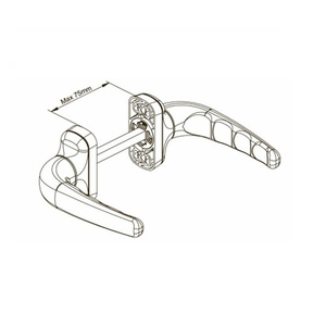 Нажимной гарнитур Master A3060 RAL9010 белый