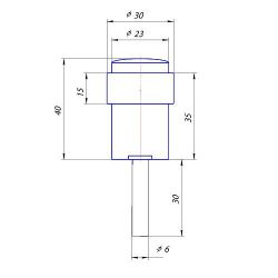 Упор дверной APECS DS-0014 G золото