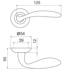 Ручка раздельная ARMADILLO VIRGO LD57 1SN/CP-3 мат.никель/хром /14670/