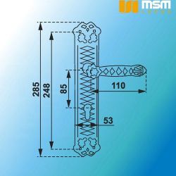 Ручки на планке MSM 791L AC медь