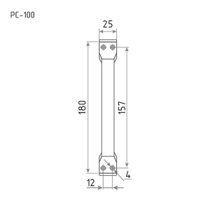 Ручка-скоба РС-100 медь п/п