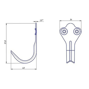 Крючок-вешалка КУНГУР № 2 цинк (1 шт)