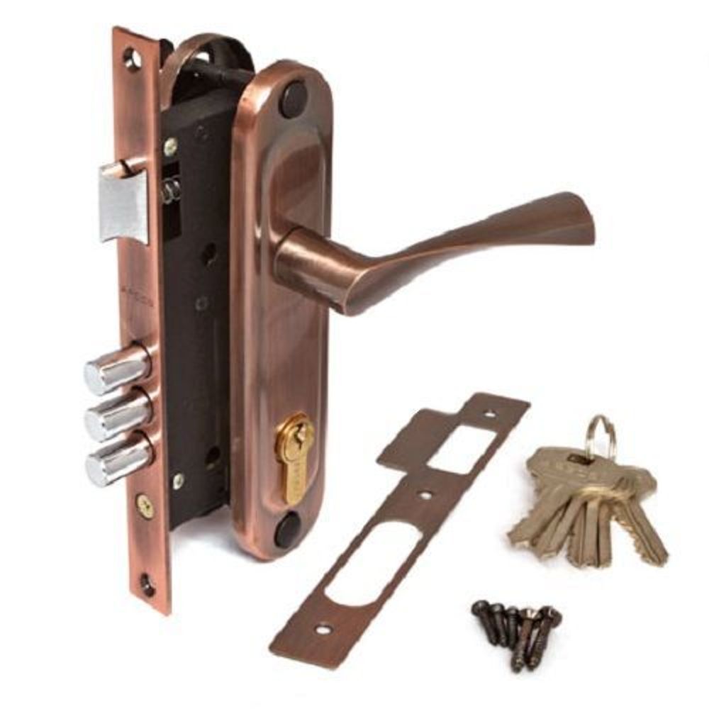 Замок врезной APECS 1523/60 AC медь