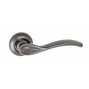 Ручка дверная RENZ 17-08 BN "Флория" (черный никель)