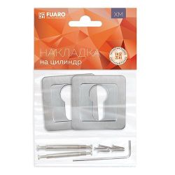 Накладка под цилиндр FUARO ET XM SSC/CP-16 сатин.хром/хром /39917/