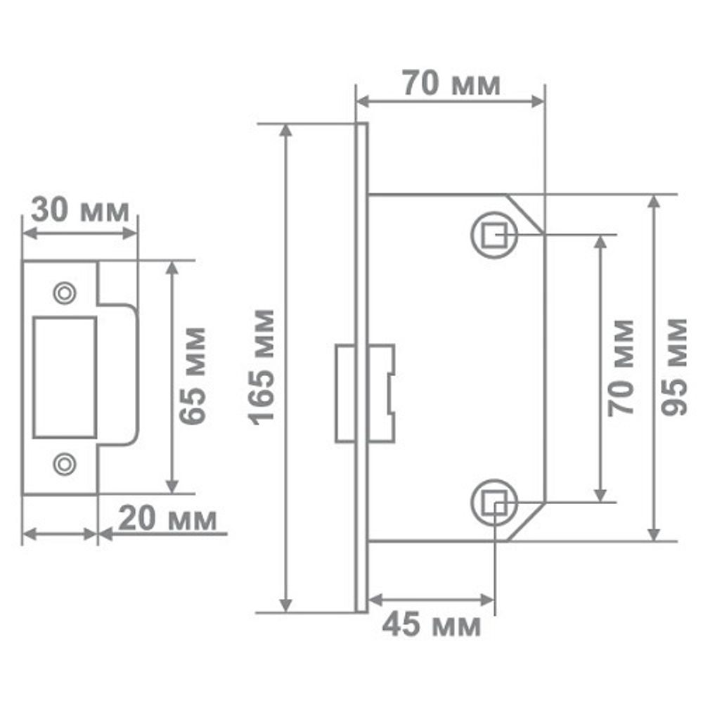 Механизм МЕДИО BAT 7045 square (квадрат) AB бронза
