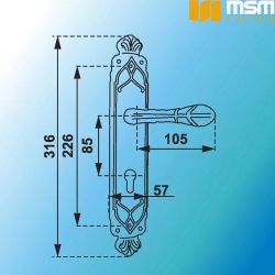 Ручки на планке MSM 429L AB бронза