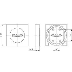 Накладка под сувальдный ключ FUARO SC KM SN/CP-3 мат.никель/хром /34357/ (1 шт)