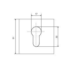Накладка под цилиндр ABRISS ET 2101 CP хром