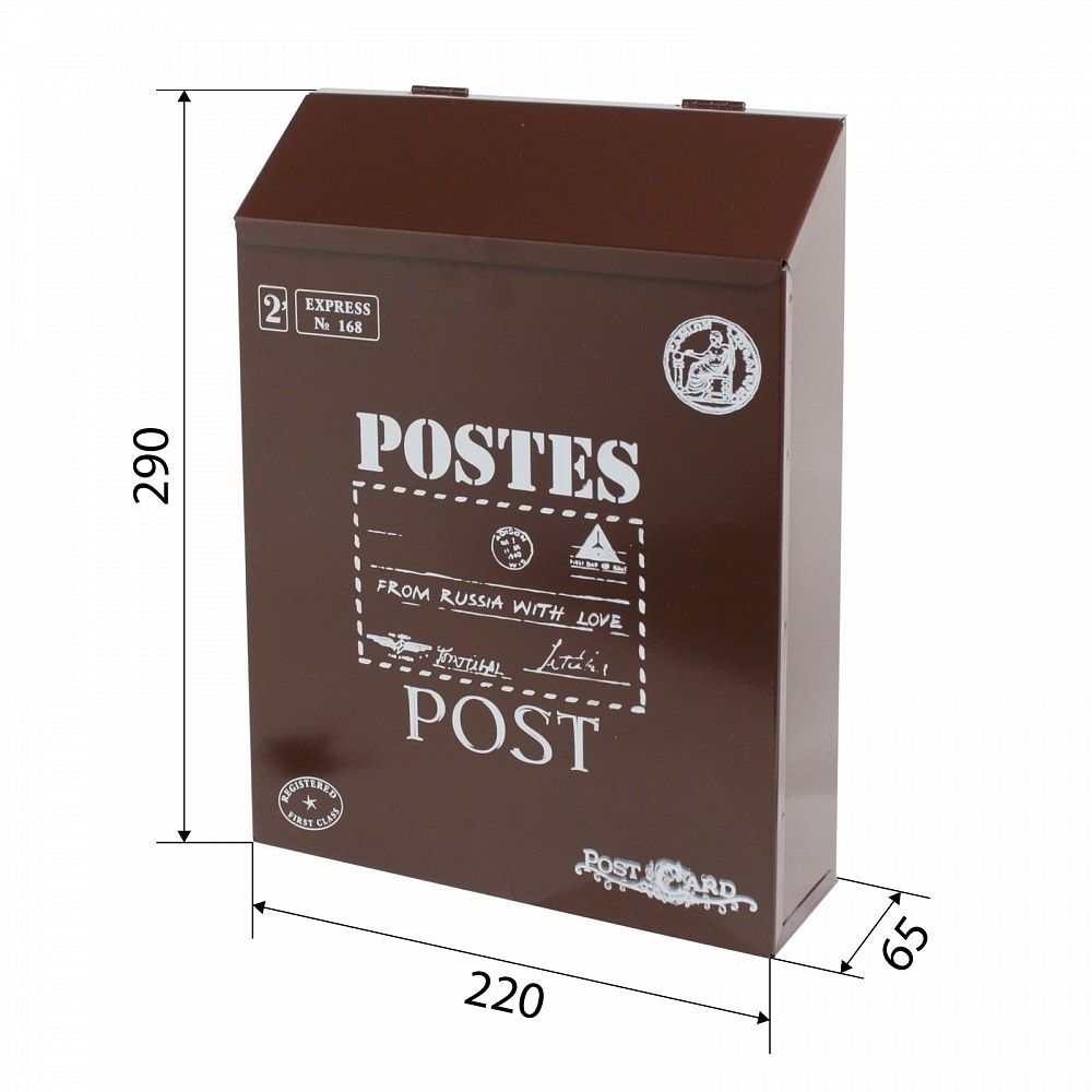 Ящик почтовый АЛЛЮР №3010 шоколадно-коричневый