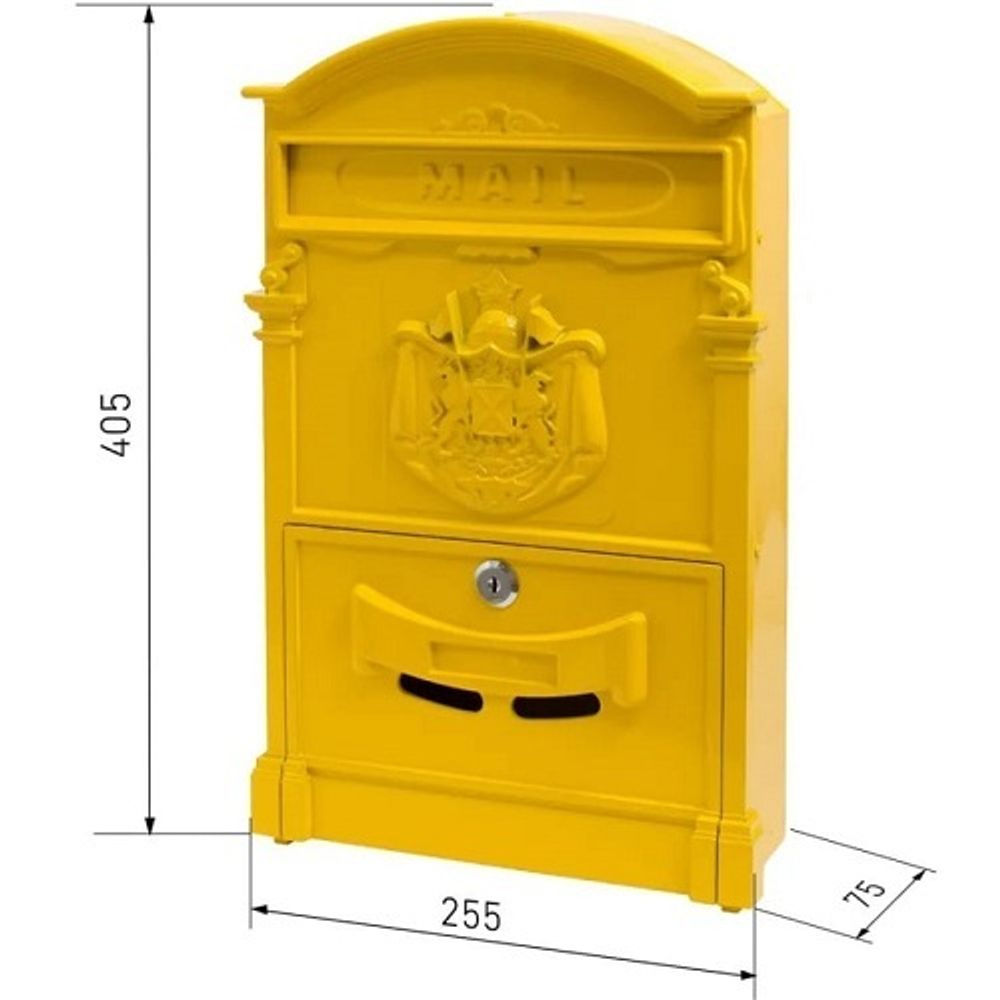 Ящик почтовый АЛЛЮР №4010 желтый