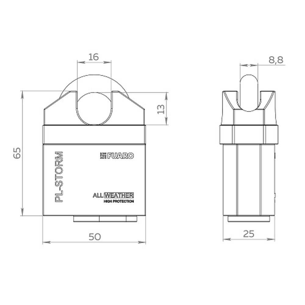 Замок навесной FUARO PL-STORM-3650 4 кл. /57889/
