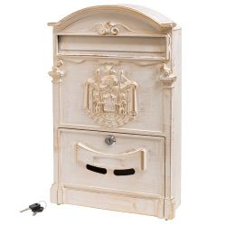 Ящик почтовый АЛЛЮР №4010В антик белый