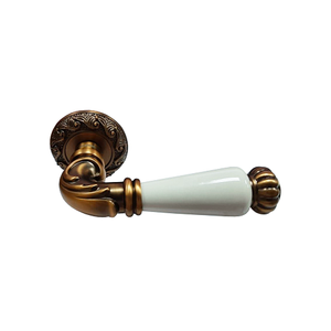 Ручка раздельная ALEMAR A8230-20 BCF BRUSHED/CREAM CERAMIC мат.кофе/беж.керамика